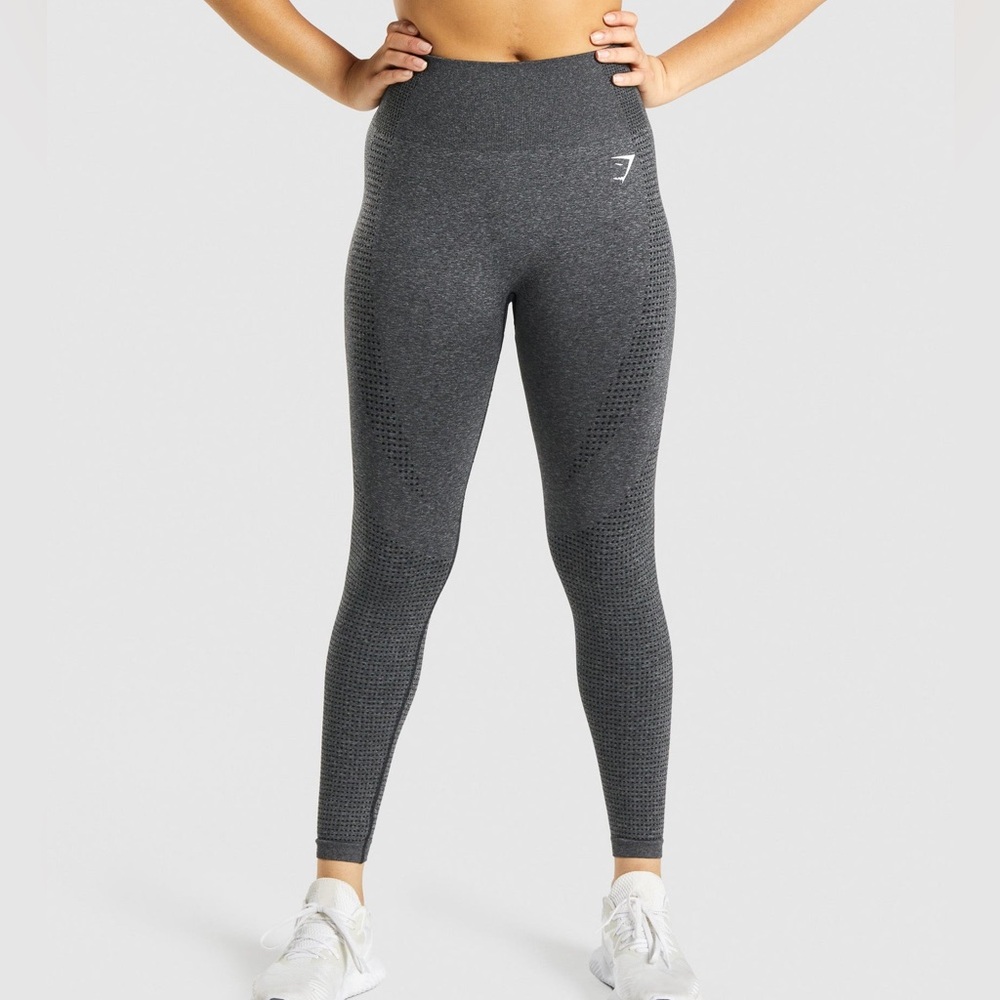 Gymshark Vital Seamless 2.0 Leggings - Charcoal Marl Women's Gym Wear Sz S